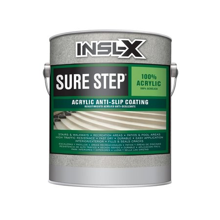INSL-X BY BENJAMIN MOORE Insl-X Sure Step Flat Gray Pearl Water-Based Anti-slip Coating 1 gal CSU030892-01